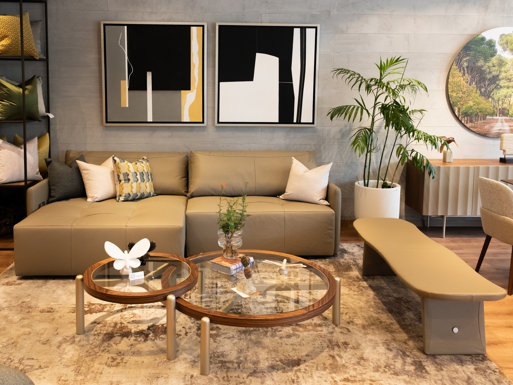 SOFÁ EXTENSIBLE DE CUERO SEBASTIAN