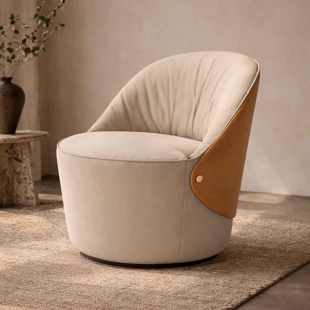 SILLÓN DE CUERO VELA