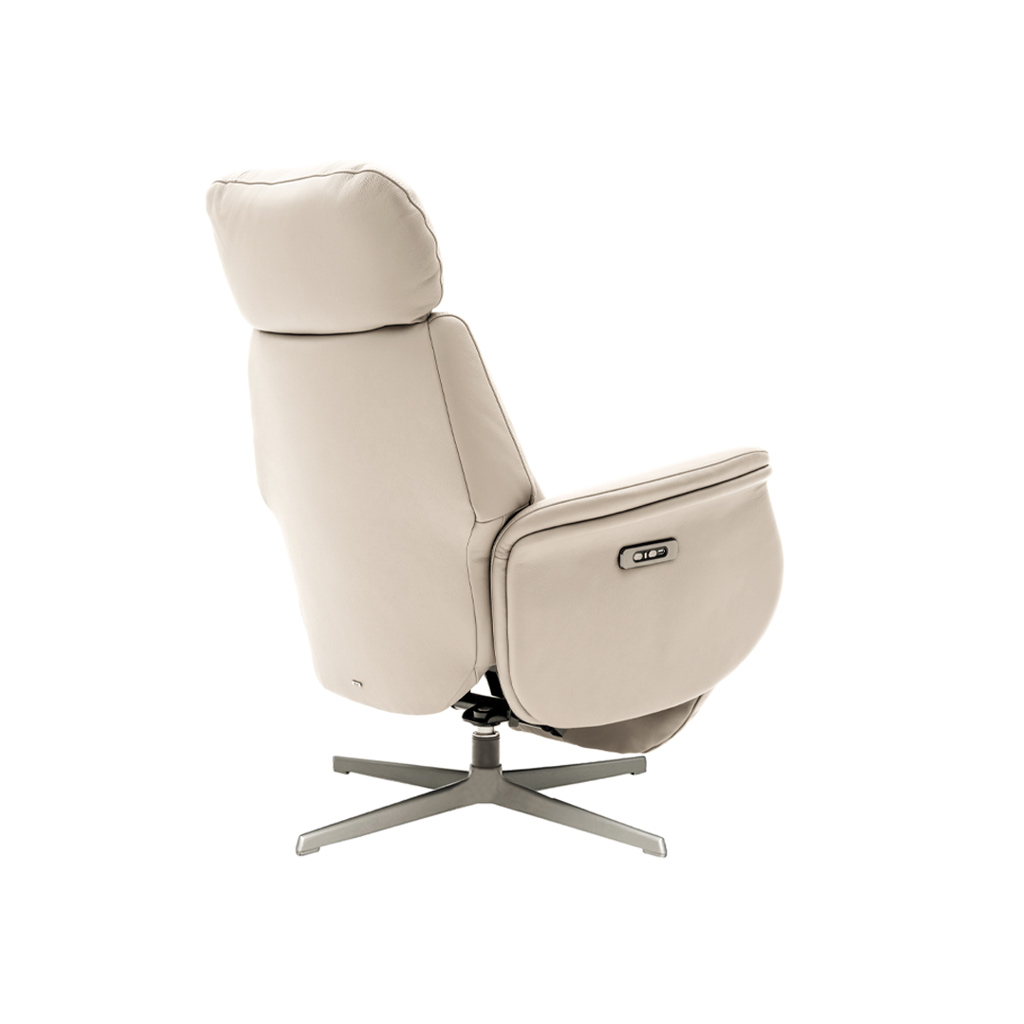 SILLÓN RECLINABLE DE CUERO FLORA