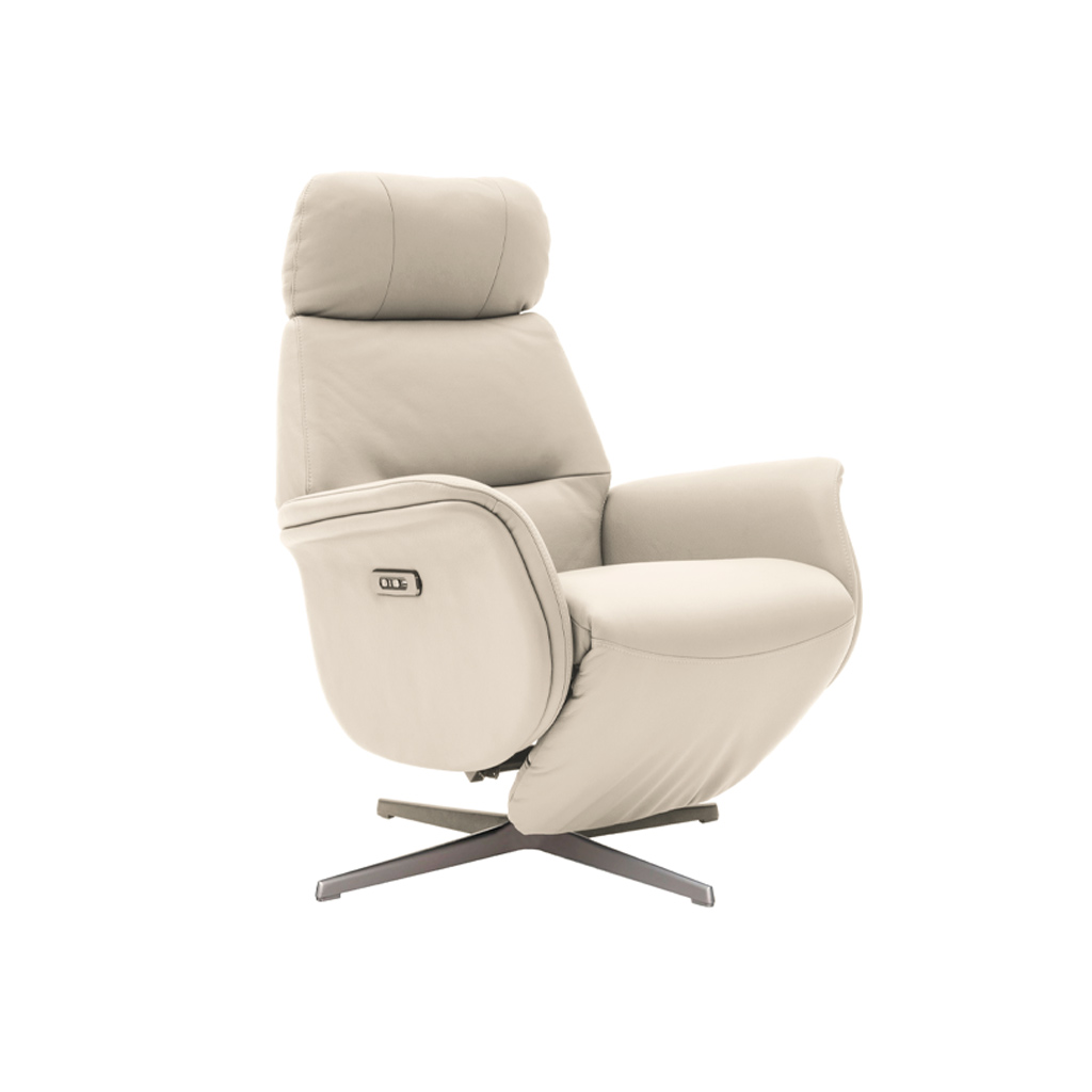 SILLÓN RECLINABLE DE CUERO FLORA