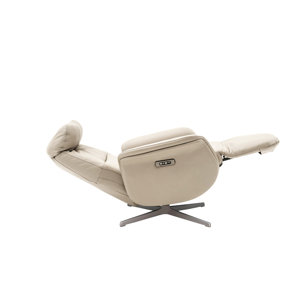 SILLÓN RECLINABLE DE CUERO FLORA