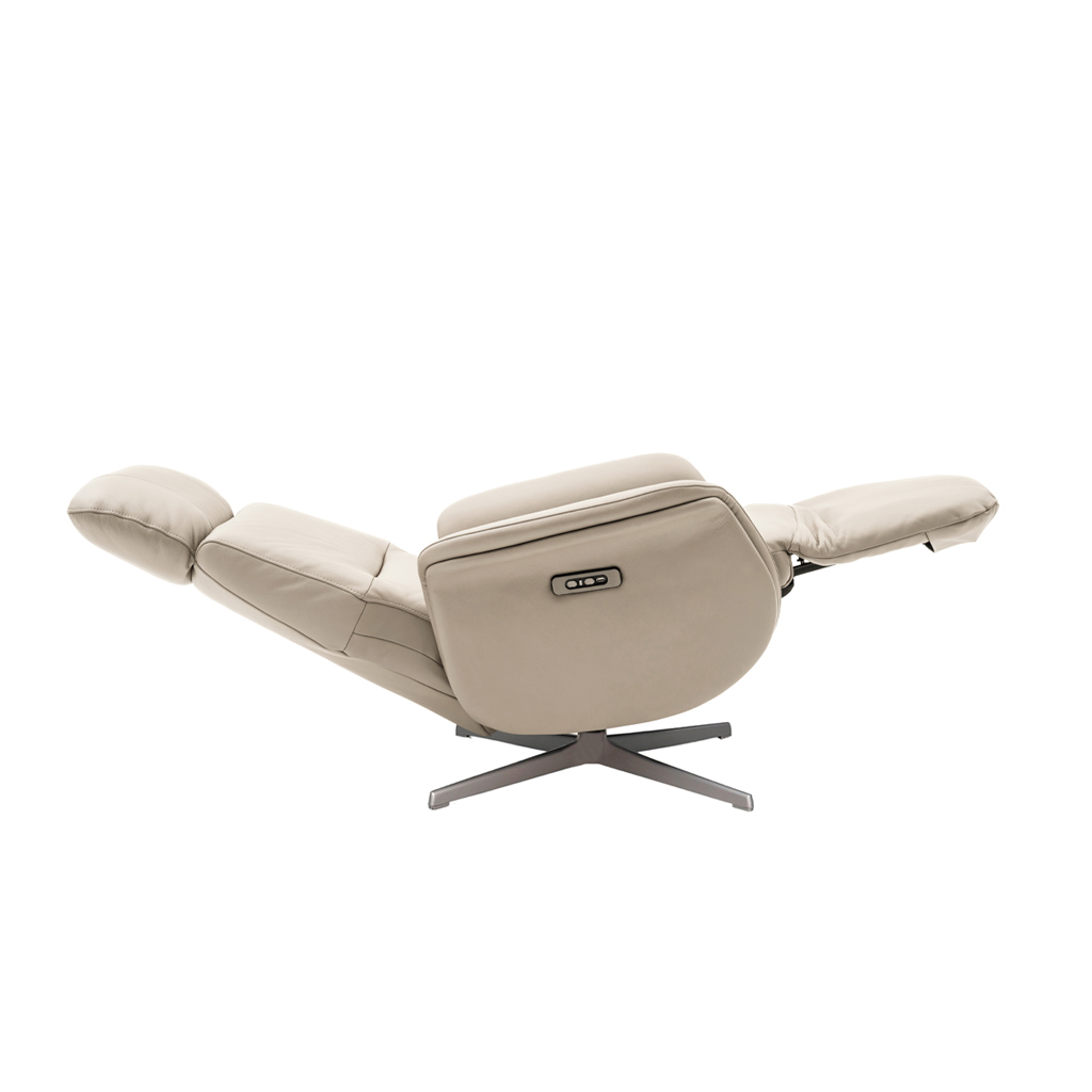 SILLÓN RECLINABLE DE CUERO FLORA