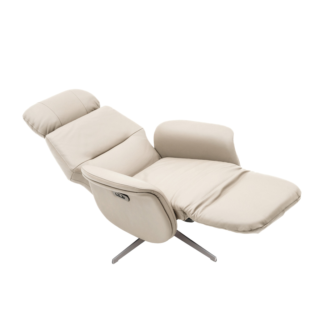 SILLÓN RECLINABLE DE CUERO FLORA