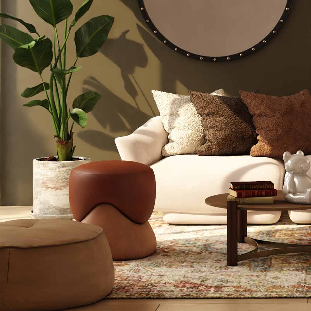 PUFF DE CUERO CANASTRA