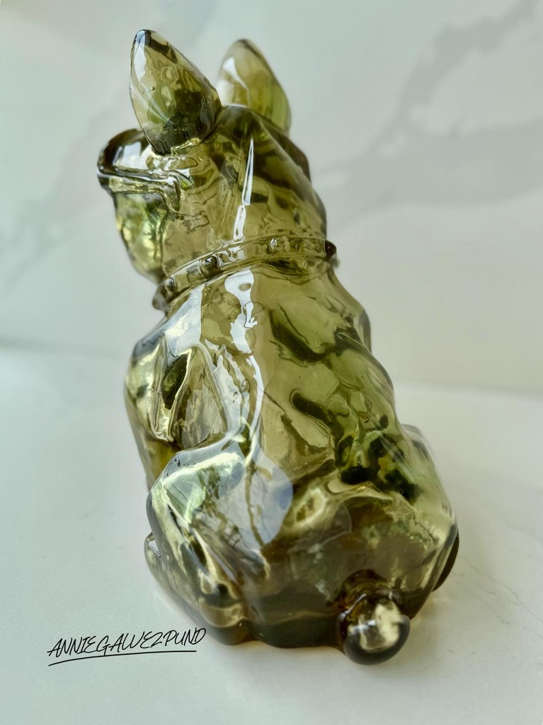 ESCULTURA BULLDOG XL VERDE
