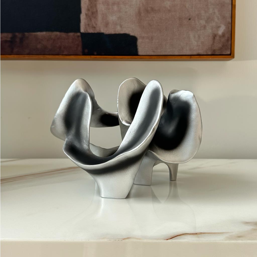 ESCULTURA VOID PLATA ENVEJECIDA