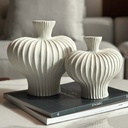 VASE WHITE FLOWER MEDIUM