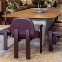 SILLA DE CUERO ESTACA CON BRAZOS