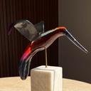 ESCULTURA COLIBRI ROJO y AZUL CON BASE PIEDRA DE HUAMANGA (copiar)