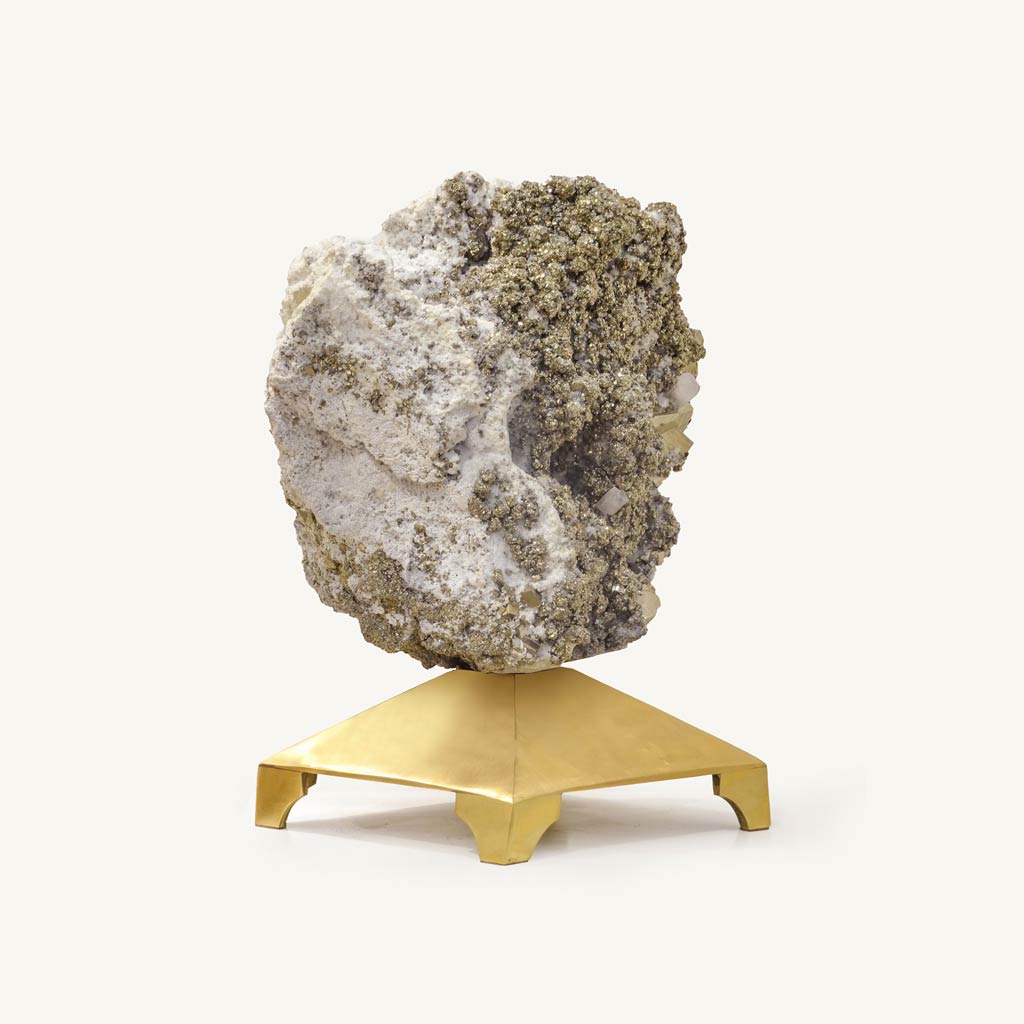 ESCULTURA DE PIRITA Y CALCITA