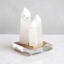 ESCULTURA CUARZO EN ACRILICO