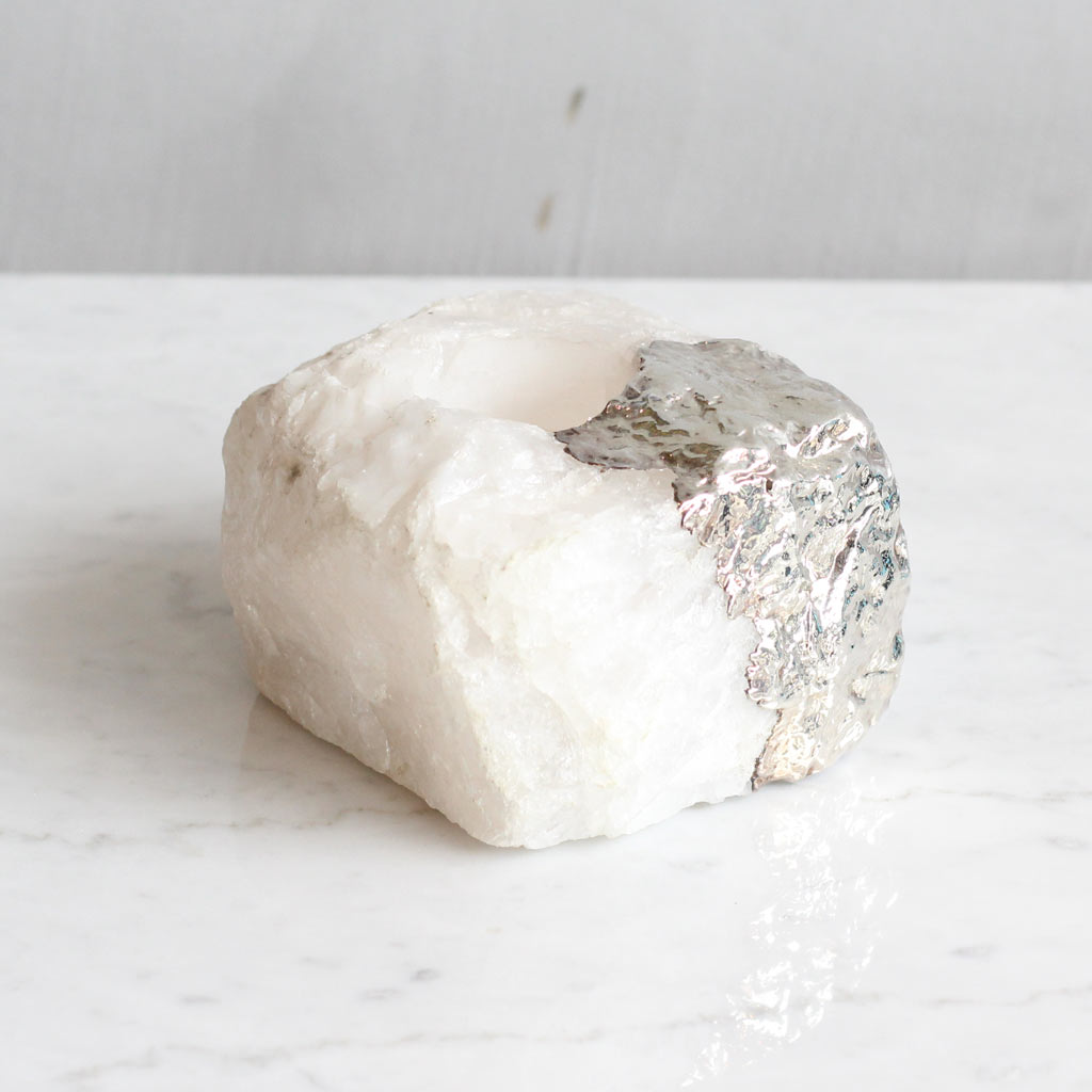 PORTAVELA DE CUARZO CLARO