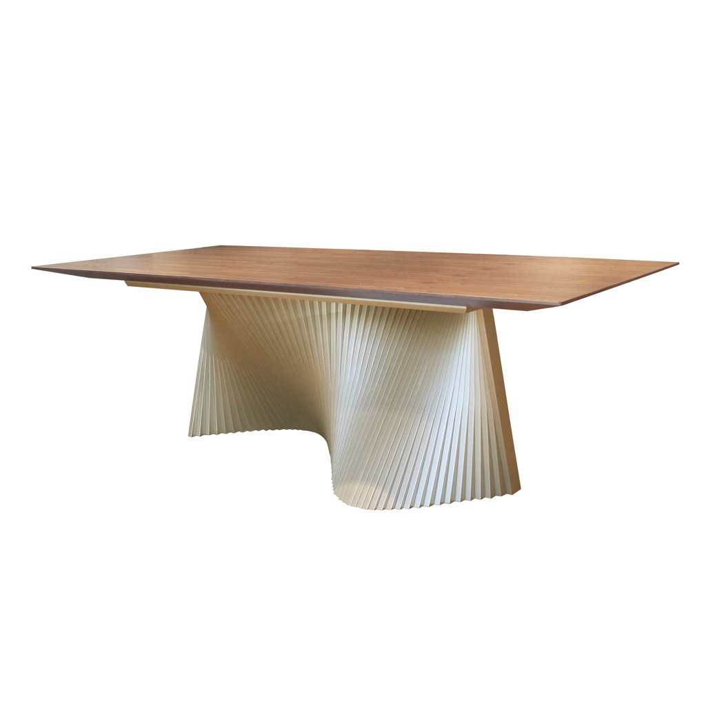 MESA DE COMEDOR SAMARA NOGAL METALIZADA