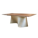 MESA DE COMEDOR SAMARA NOGAL METALIZADA