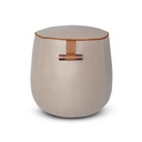 PUFF DE CUERO JATOBÁ MATTE OPALA