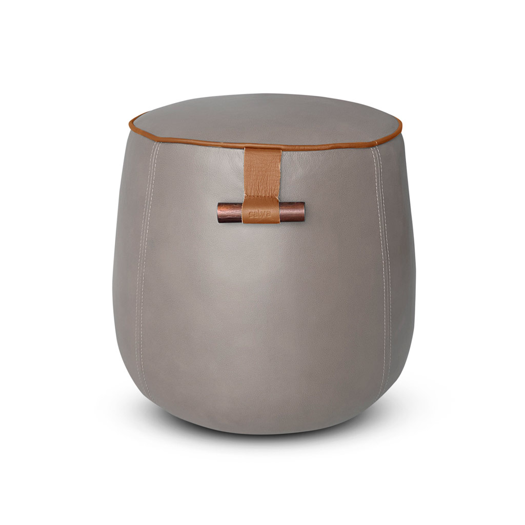 PUFF DE CUERO JATOBÁ SHERWOOD GRILLO