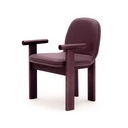 SILLA DE CUERO ESTACA CON BRAZOS