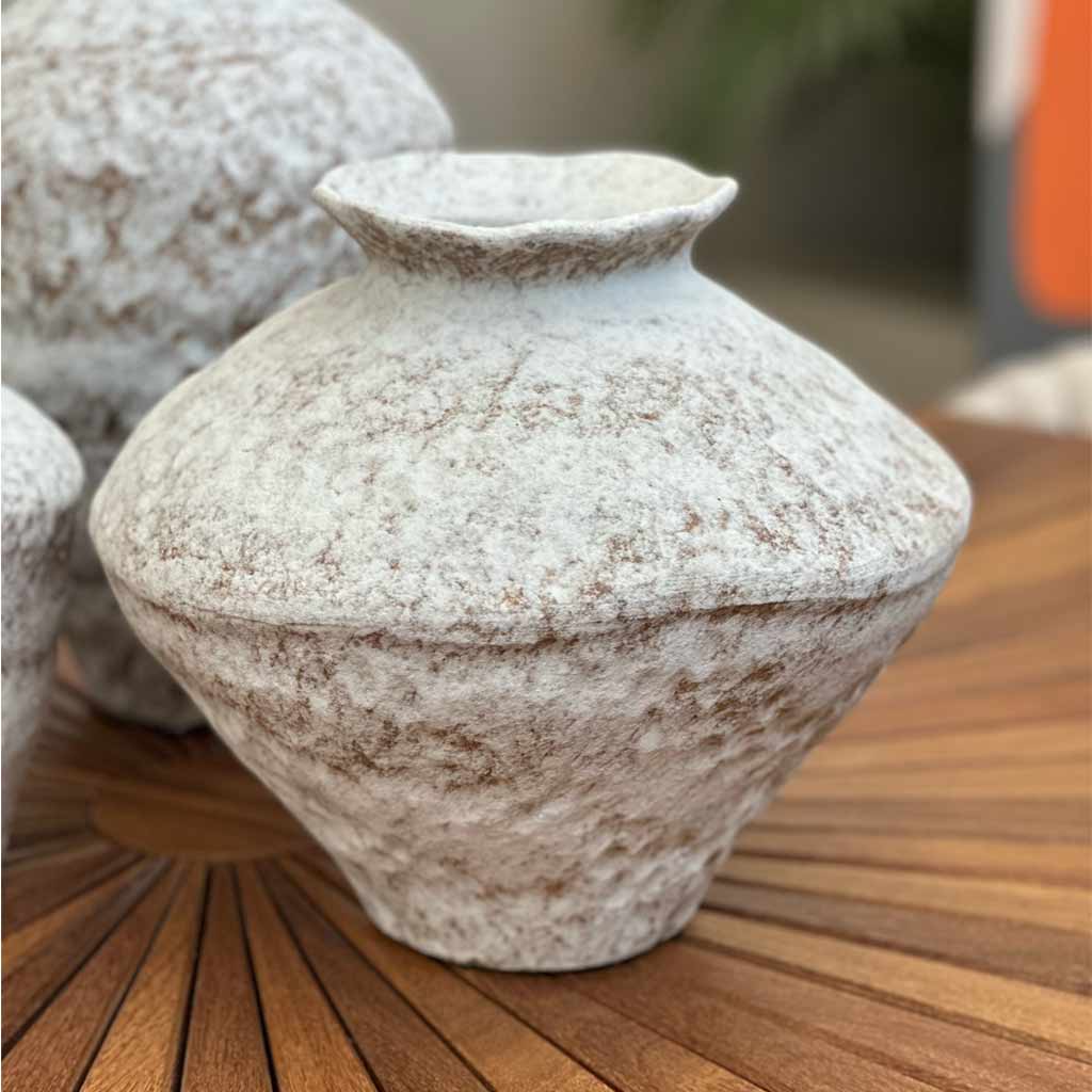 VASE WABI WHITE LARGE
