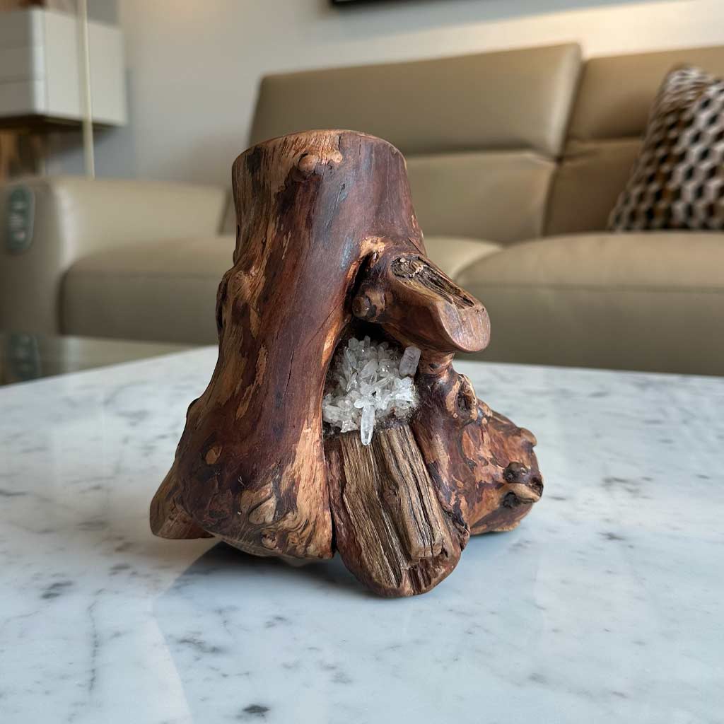 MADERA RECICLADA CON PUNTAS DE AMATISTA  VERACRUZ II