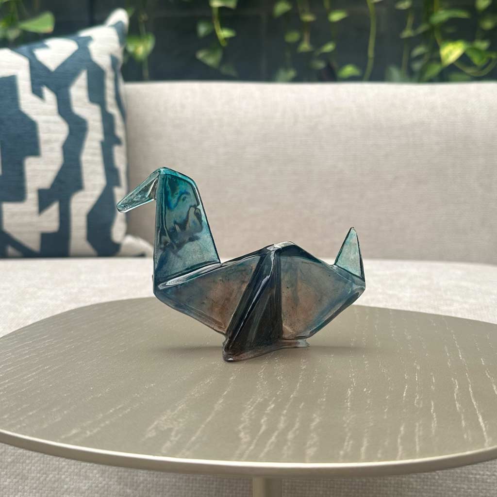 ESCULTURA PAJARITO AZUL