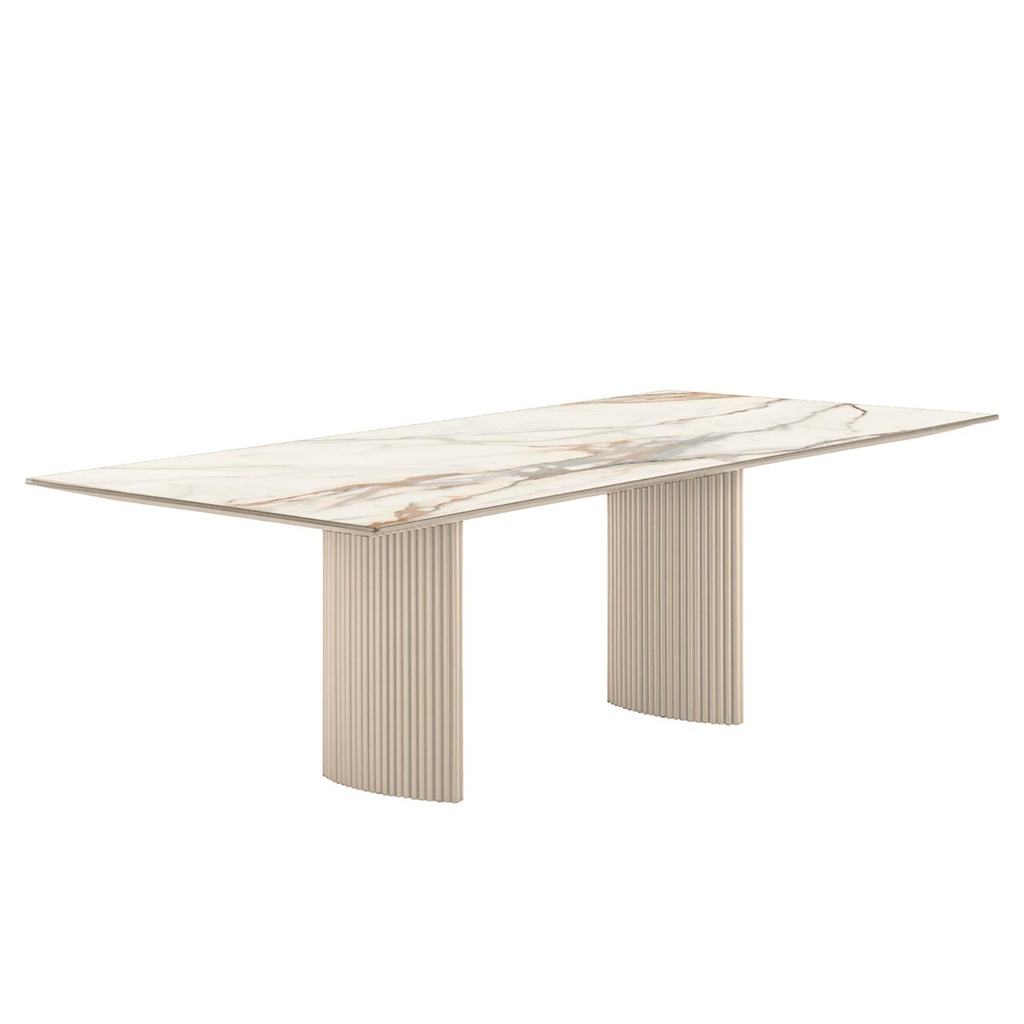 MESA DE COMEDOR CANELAS CHAMPAGNE