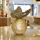 ESCULTURA ESFERA MARIPOSA GOLD