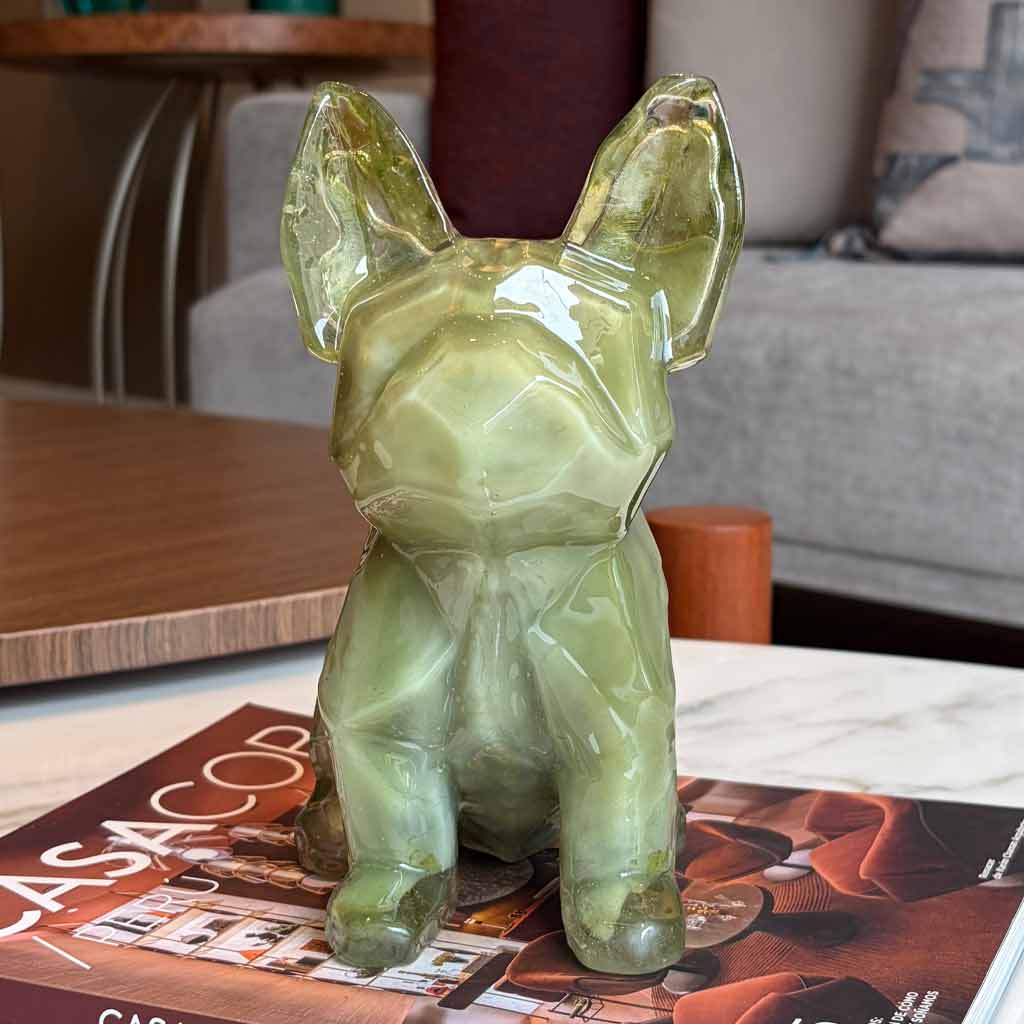 ESCULTURA FRENCHIE VERDE MENTA