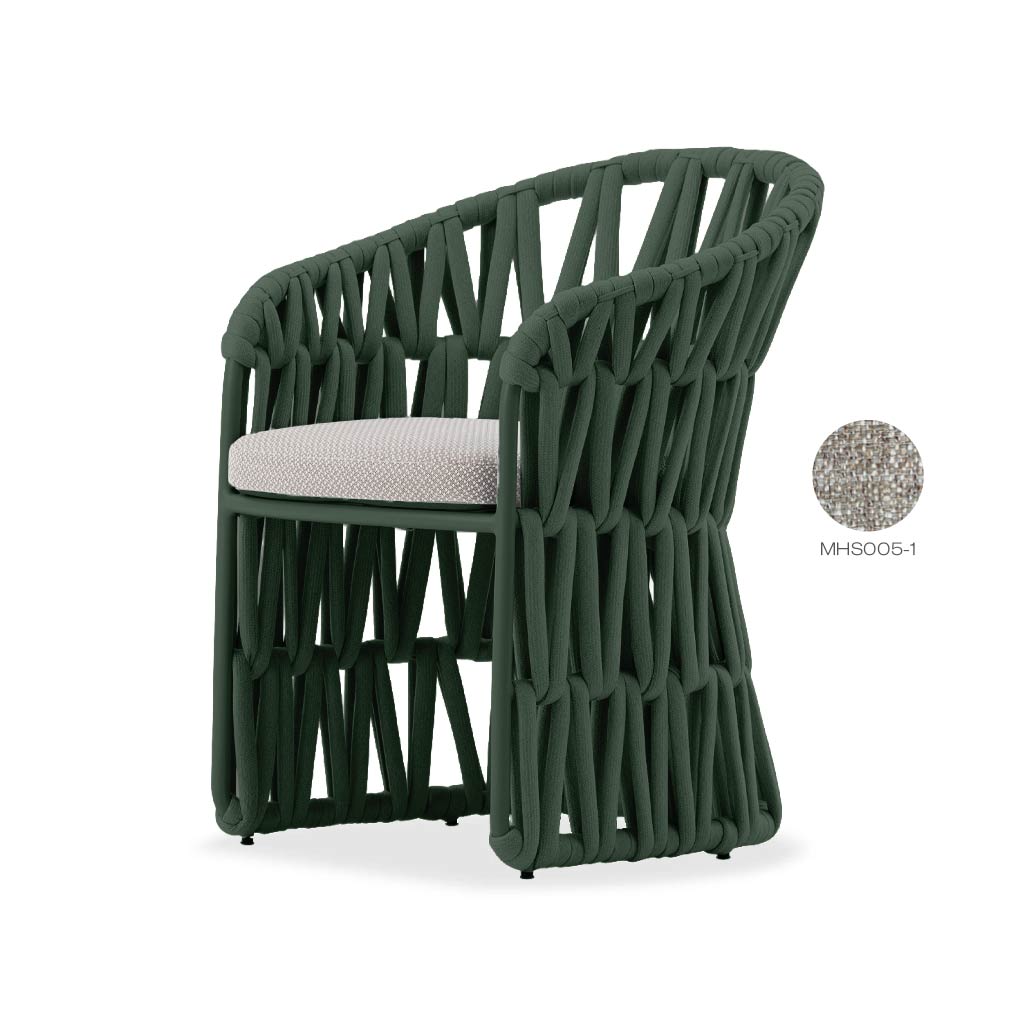 SILLA VICTORY CON BRAZOS TEJIDA GREEN