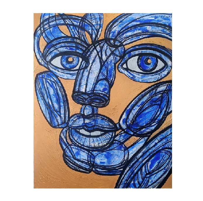 CUADRO - OJOS DE PERRO AZUL