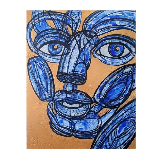 CUADRO - OJOS DE PERRO AZUL