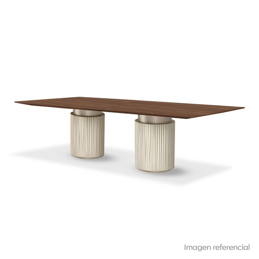 MESA DE COMEDOR PLISSÉ NOGAL