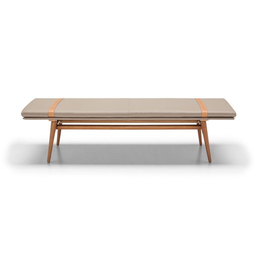 BANQUETA DE CUERO PATMOS NOGAL