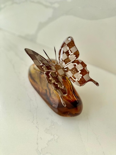 ESCULTURA MARIPOSA METAL ONIX