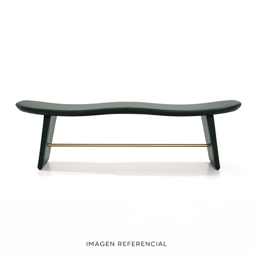 BANQUETA DE CUERO MAR OLIVA