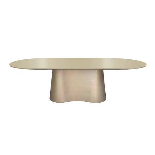MESA DE COMEDOR OLIVER OVAL CHAMPAGNE