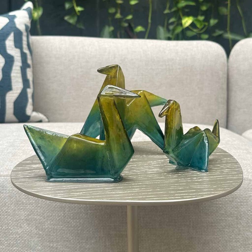 ESCULTURA ORIGAMI 2 SET X3