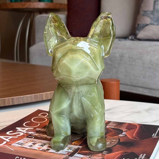 ESCULTURA FRENCHIE VERDE MENTA