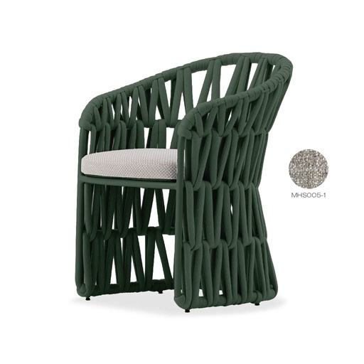 SILLA VICTORY CON BRAZOS TEJIDA GREEN